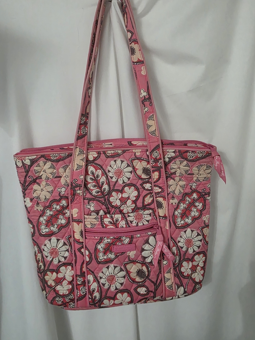 Vera Bradley Pink Floral Quilted Tote